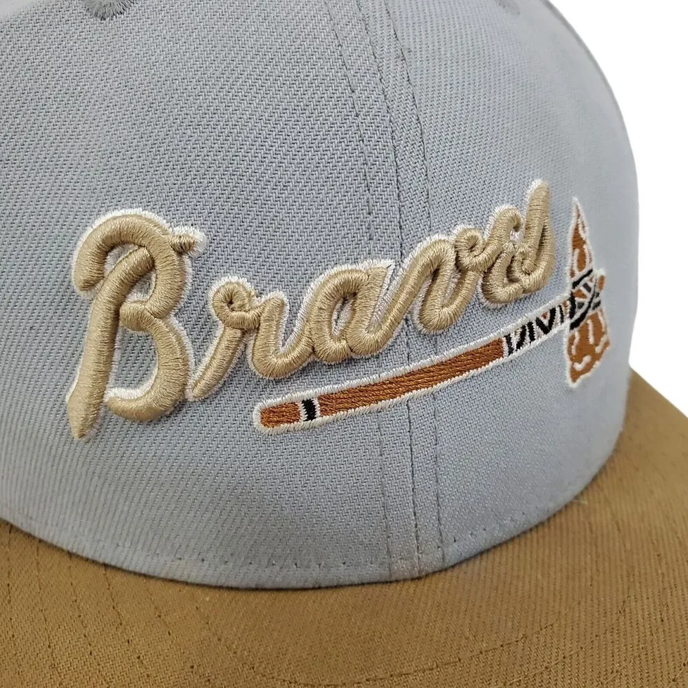 Vintage ATLANTA BRAVES Hat Adult 7 1/2 Gray ALL STAR GAME 2000 Fitted NEW ERA